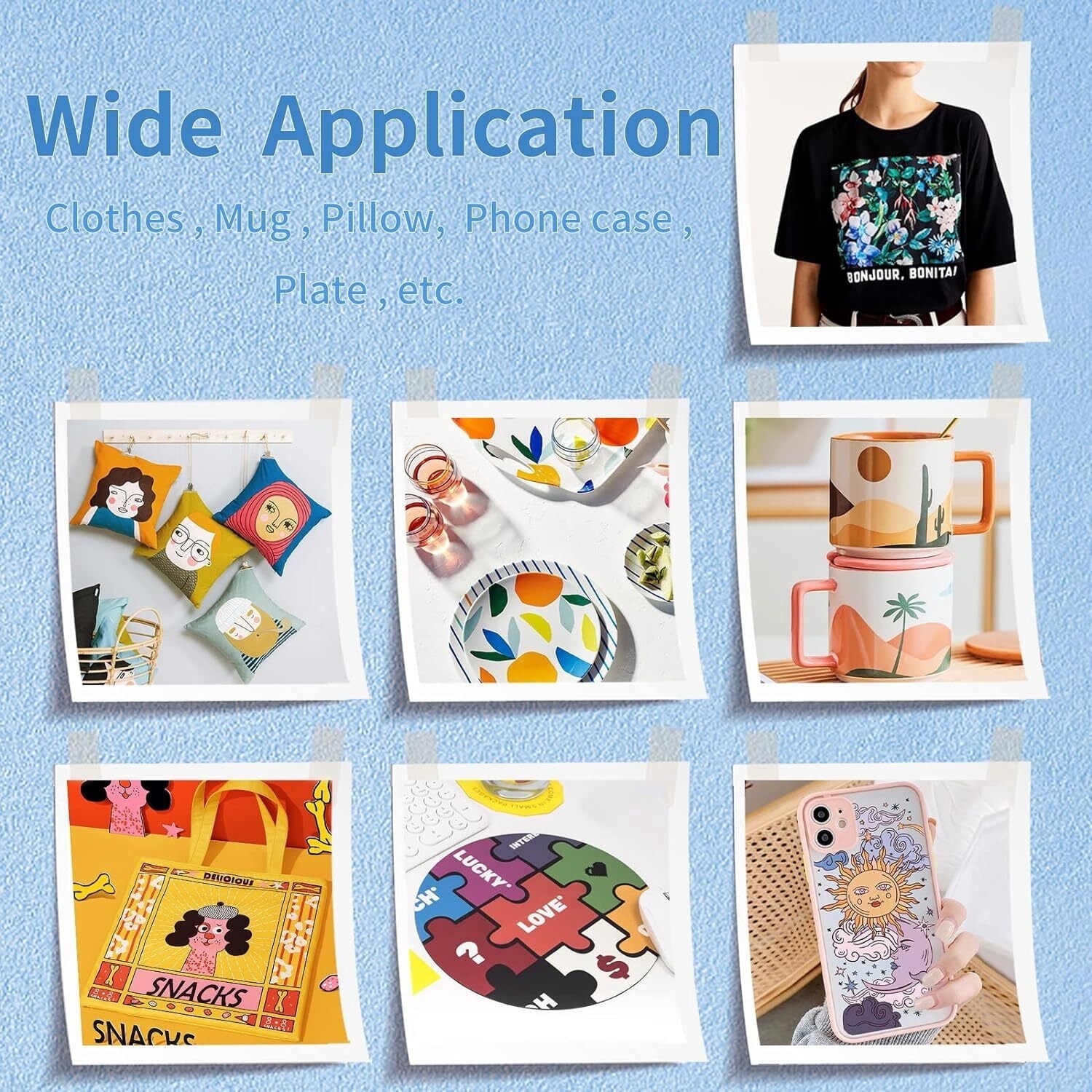 HTVRONT Sublimation Paper 8.5 x 11 Inch - 120 Sheets Easy to Transfer