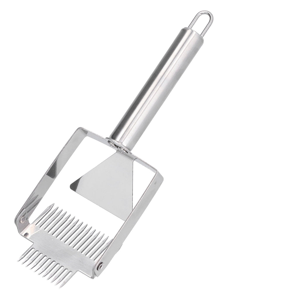 Double-Headed Honey Cutting Fork Scraper for Beehives, Stainless Steel