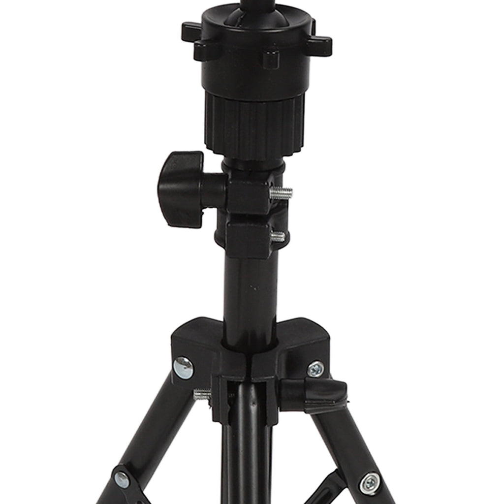 NFTIGB Black Mannequin Head Stand Aluminium Alloy Adjustable Wig Stand