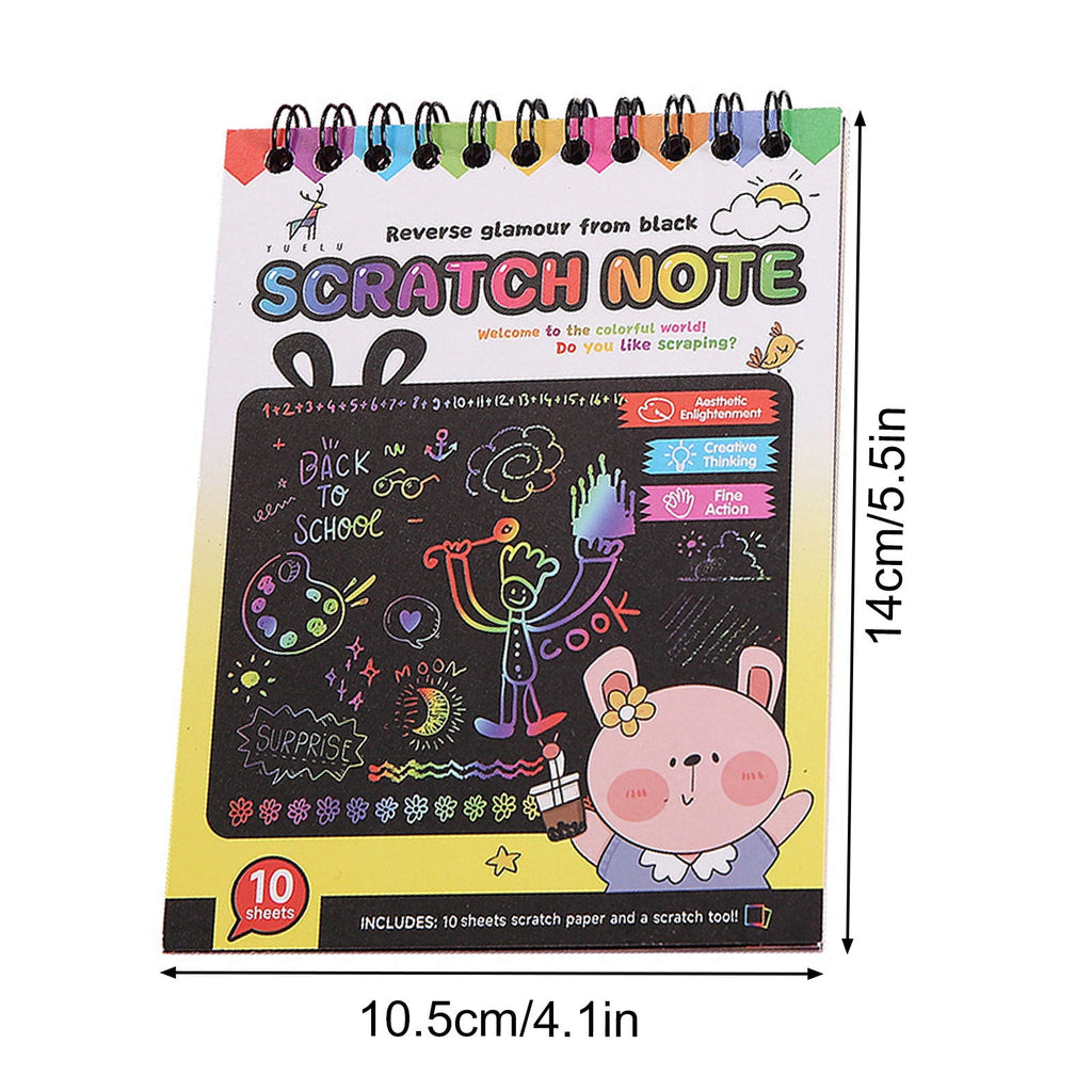 Green Reusable Scratch Art Paper Set For Children With Sketch Tool Cre