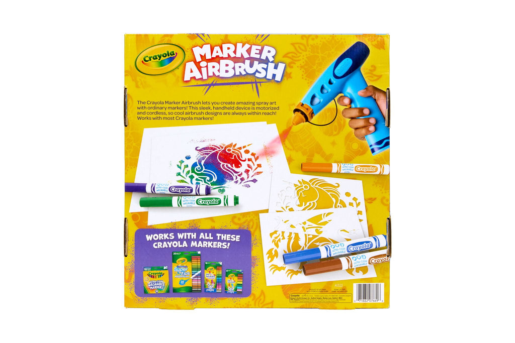 Crayola Marker Airbrush Spray Art Kit, DIY Arts and Crafts Kit, Screen