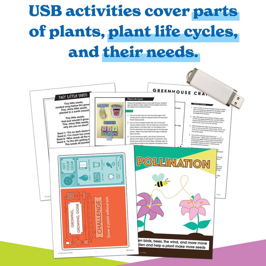 Carson Dellosa In a Flash: Plants Flash Drive (191 pages and 2 ebooks)