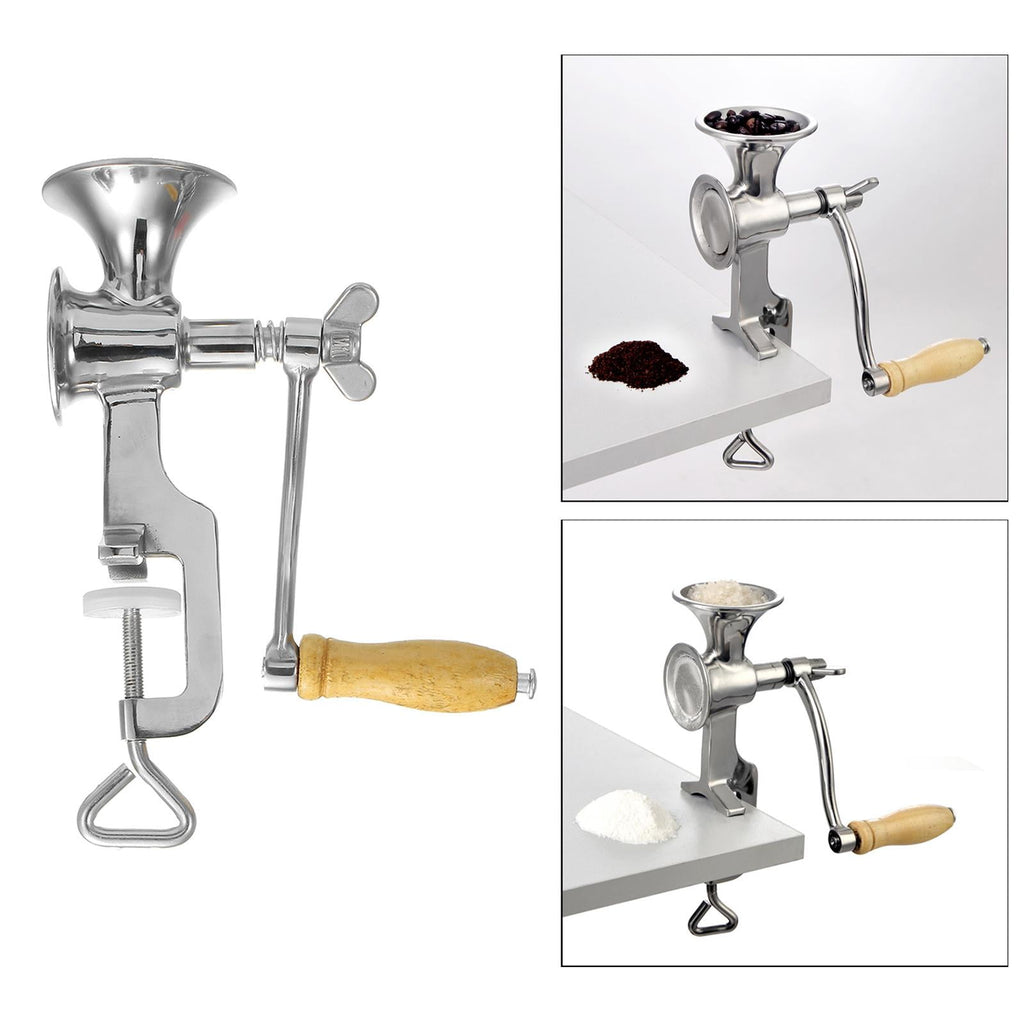 Axioma Crafts Creation Hand Crank Grain Mill Table Clamp Manual Grain