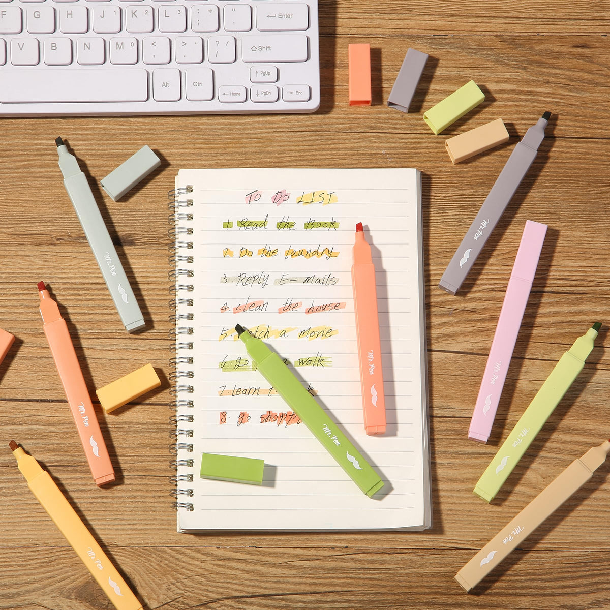 Mr. Pen- Aesthetic Bible Highlighters No Bleed Through Assorted Color