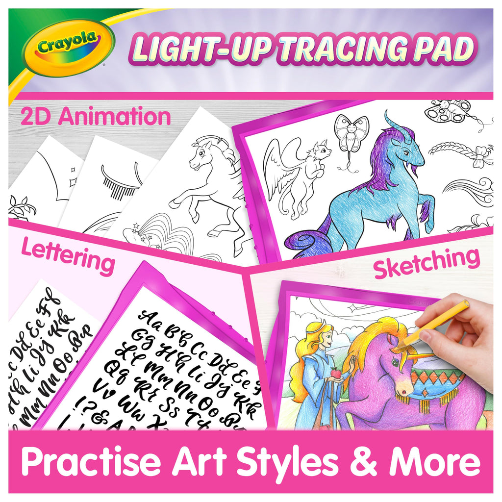 Crayola Light Up Tracing Pad - Blue, Drawing & Tracing Projector for Kids, Sketching Light Box Table, Toys for Kids, Gift for Girls & Boys, Ages 6+