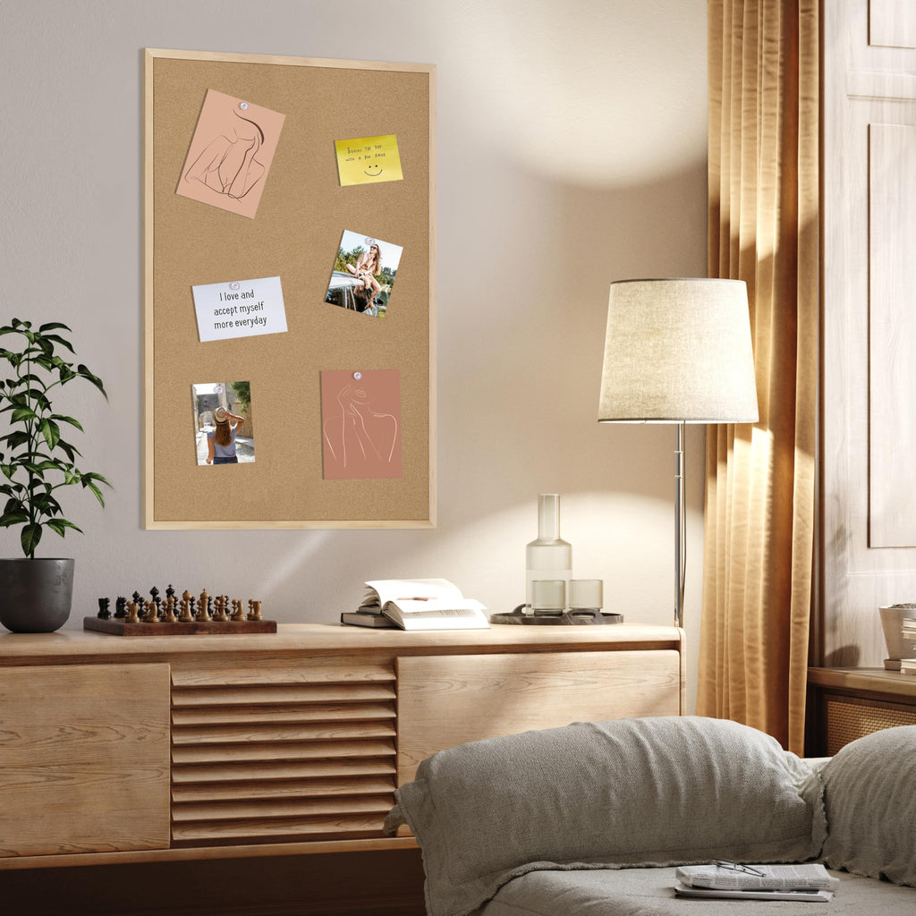 DAHAPYBOO Framed Cork Bulletin Board