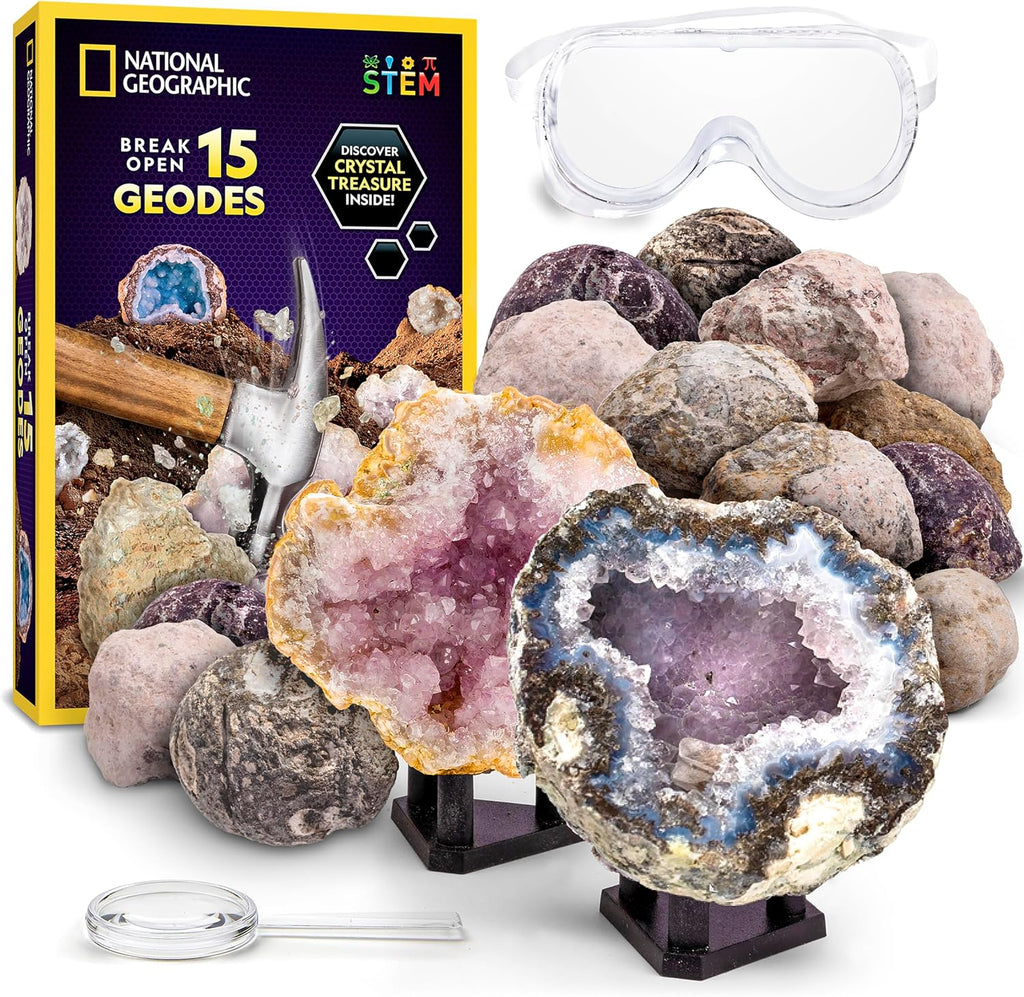 National Geographic: Break-Open 15 Premium Geodes Science Kit (Ages 8+)