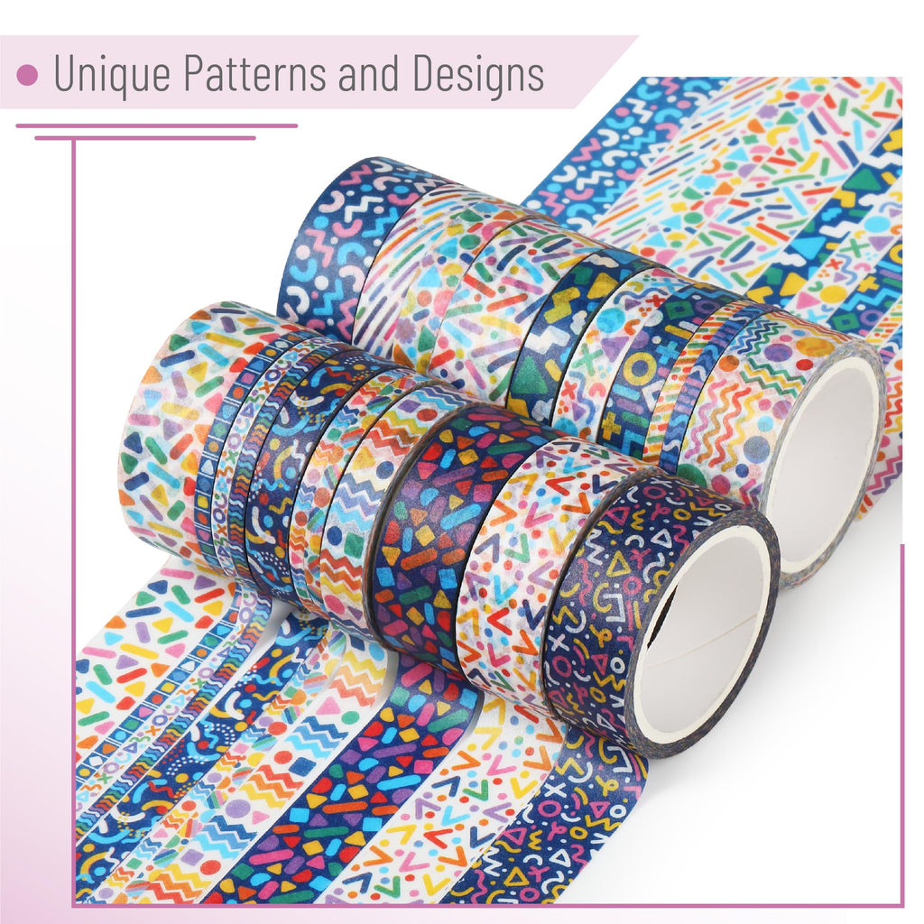 Mr. Pen- Washi Tape Set, 21 Rolls, Assorted Sizes, Floral
