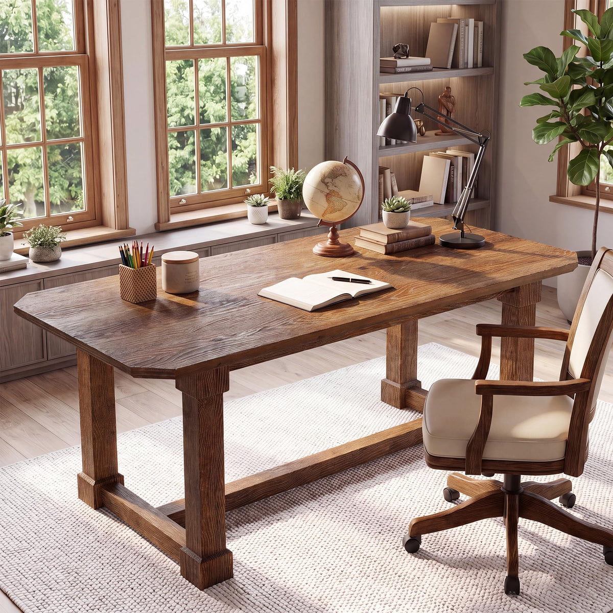 TRIBEWOOD 63-Inch Solid Fir Student Desk