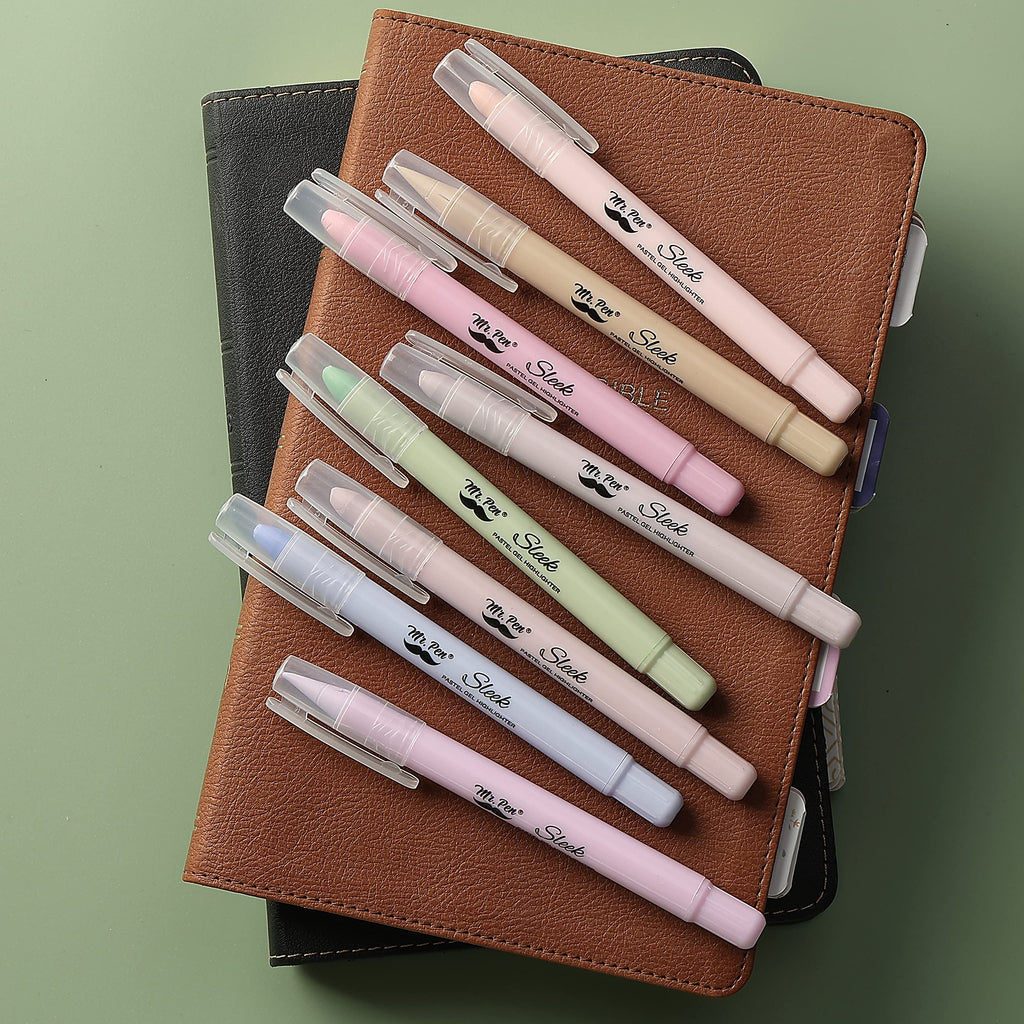 Mr. Pen- No Bleed Gel Highlighters, Vibrant Colors, 8 Pack