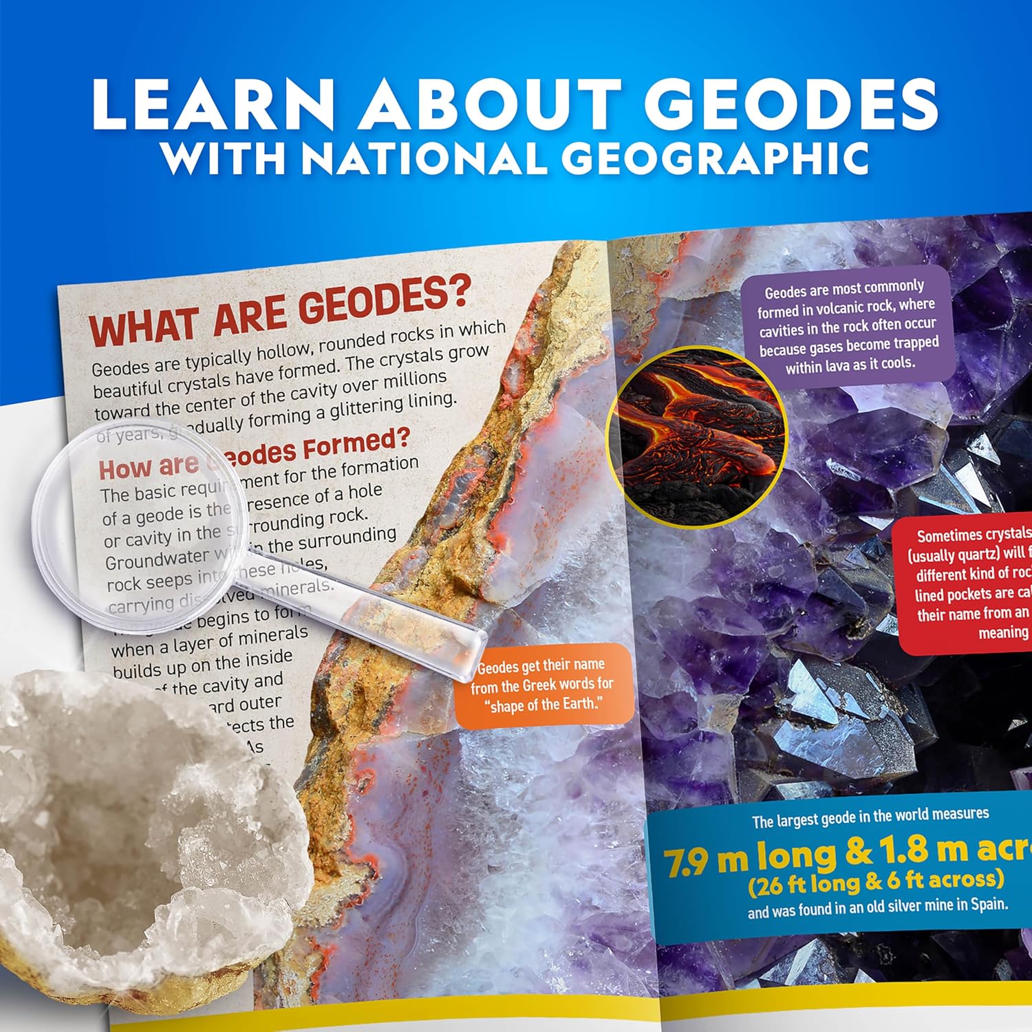National Geographic: Break-Open 15 Premium Geodes Science Kit (Ages 8+)