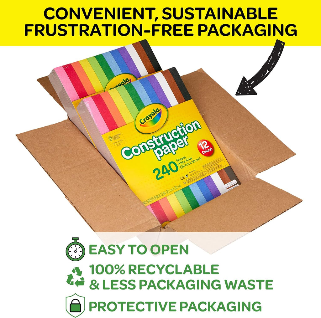 Crayola Construction Paper Bulk Pack 480ct, School Art & Craft Supplies