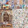 Scrapbook Stickers - 300 Pre-Cut Washi Stickers & 20 Scrapbook Papers for Travel Journaling