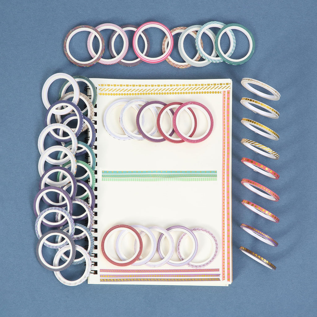 Mr. Pen- Washi Tape Set, 21 Rolls, Assorted Sizes, Floral