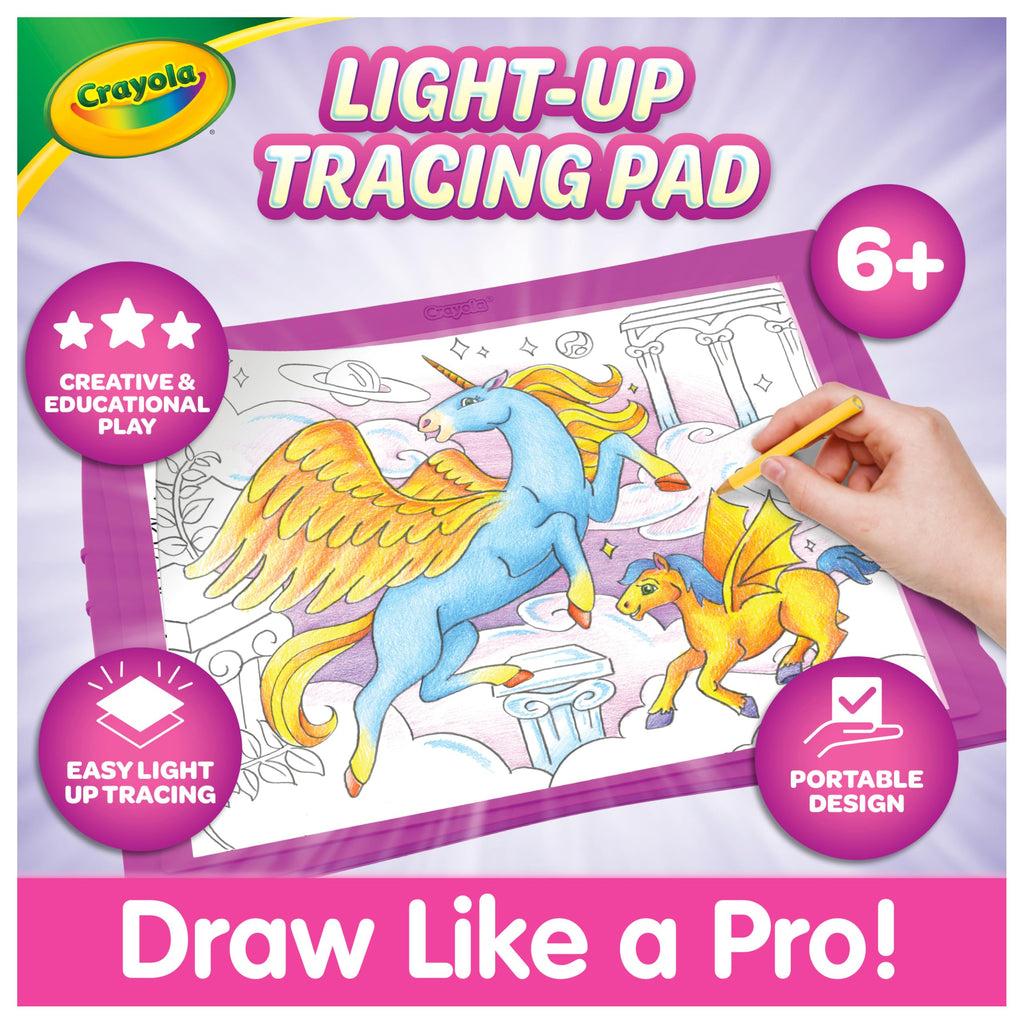 Crayola Light Up Tracing Pad - Blue, Drawing & Tracing Projector for Kids, Sketching Light Box Table, Toys for Kids, Gift for Girls & Boys, Ages 6+