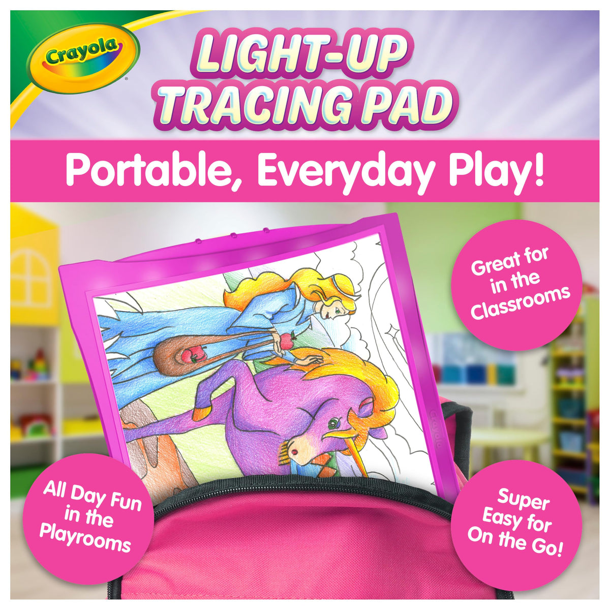 Crayola Light Up Tracing Pad - Blue, Drawing & Tracing Projector for Kids, Sketching Light Box Table, Toys for Kids, Gift for Girls & Boys, Ages 6+