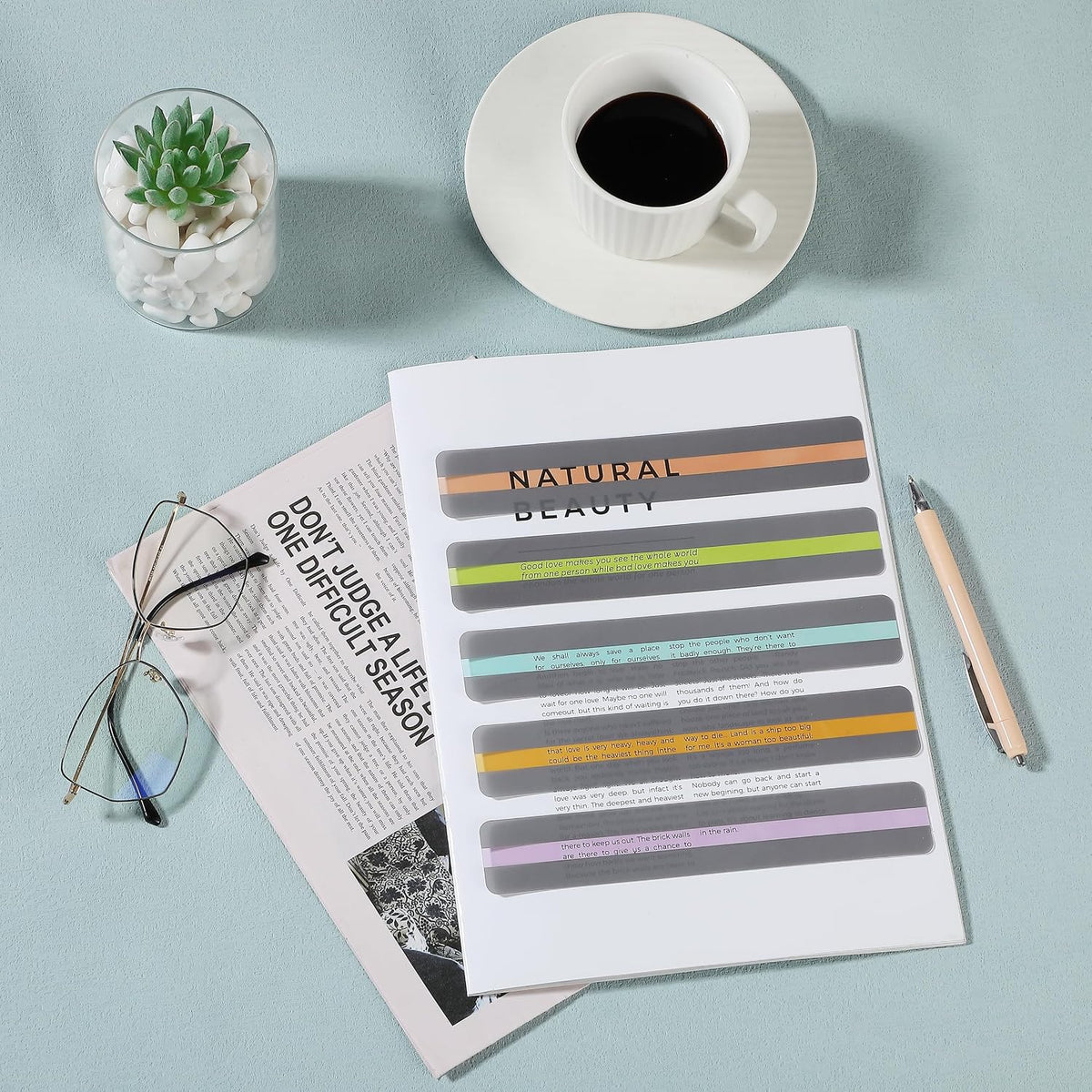 Mr. Pen- Guided Reading Strips, 18 Pack, Colorful, Bookmarks for Kids