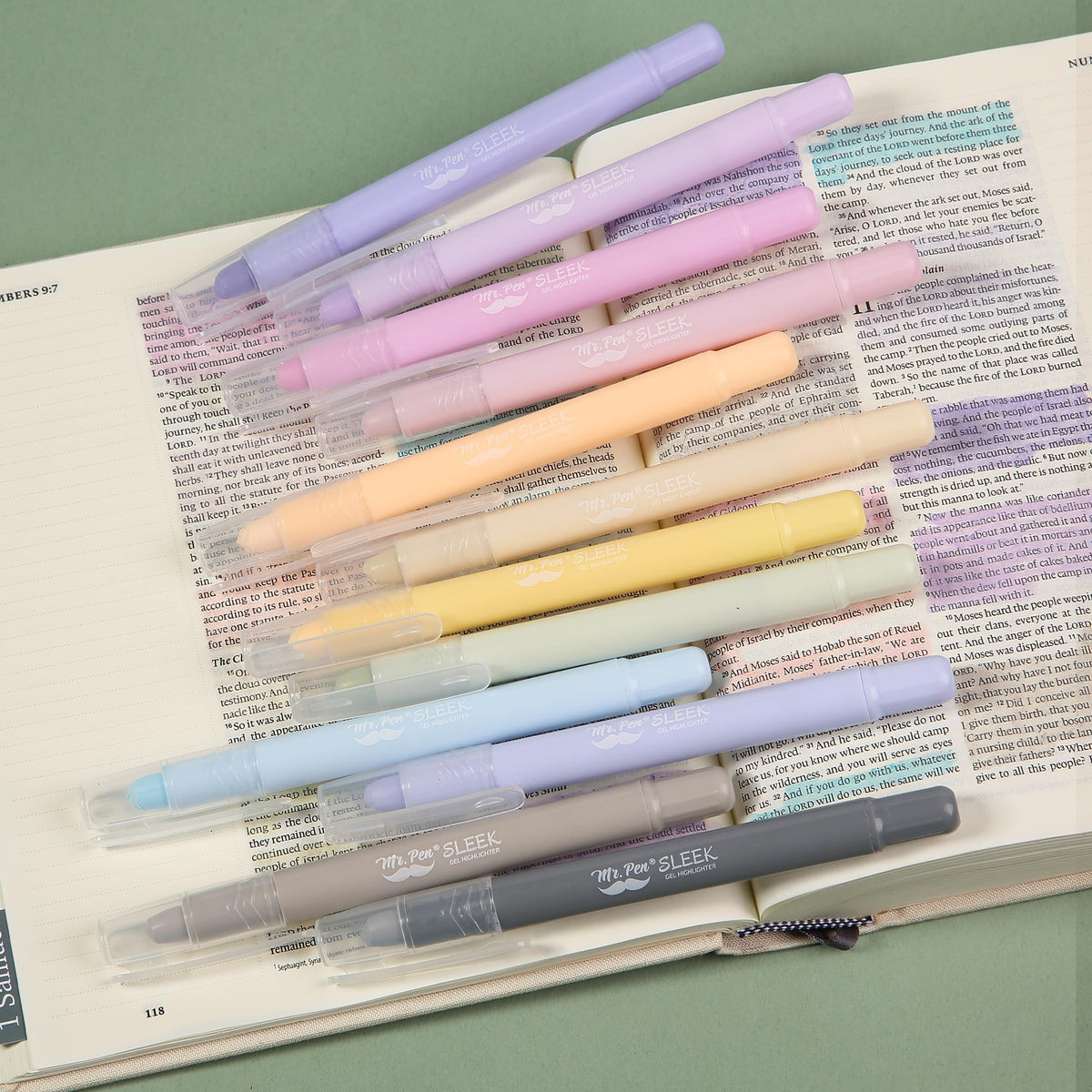 Mr. Pen- No Bleed Gel Highlighters, Vibrant Colors, 8 Pack