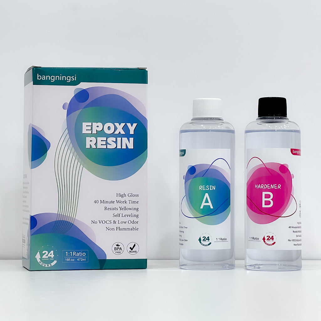 16oz Crystal Clear Epoxy Resin Kit, Fast-Curing, Not Yellowing & Bubbl
