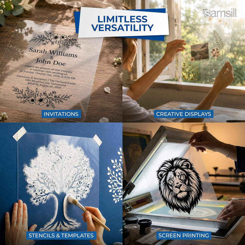 Samsill Laser Transparency Film, Letter Size (100 Sheets)