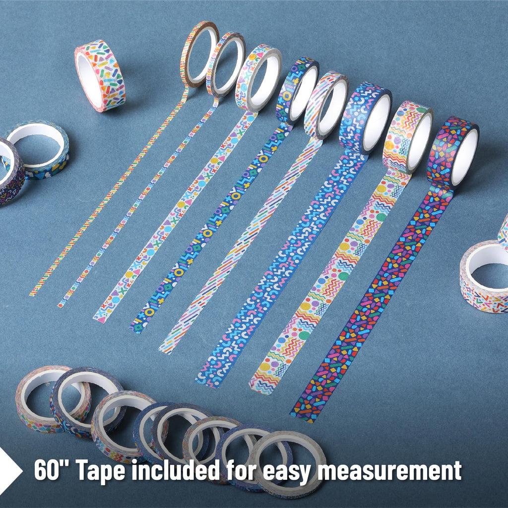 Mr. Pen- Washi Tape Set, 21 Rolls, Assorted Sizes, Floral