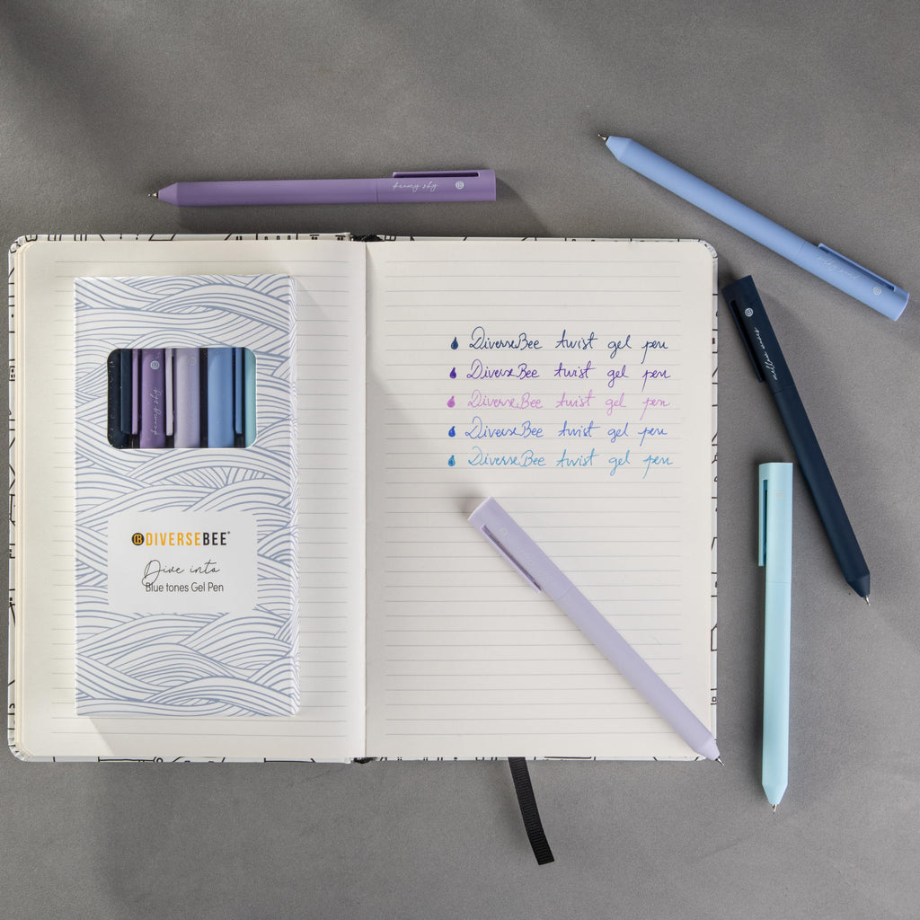 DIVERSEBEE Black Gel Ink Pens, 0.5 mm Gel Pens Fine Point