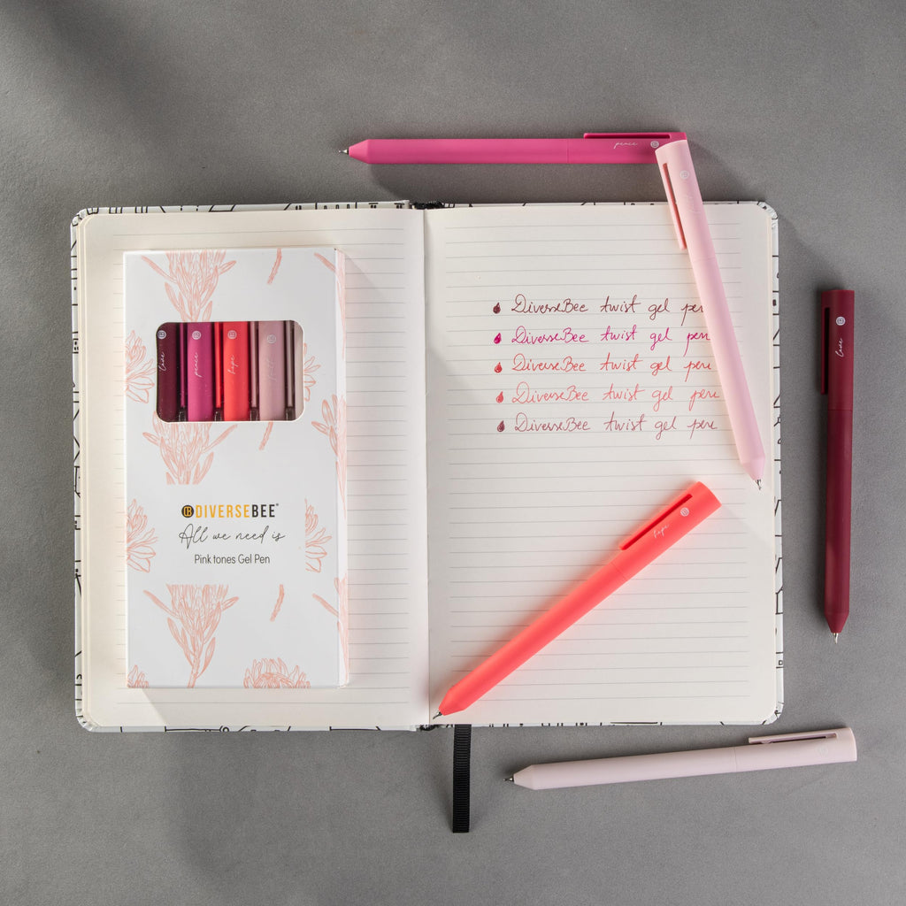 DIVERSEBEE Black Gel Ink Pens, 0.5 mm Gel Pens Fine Point