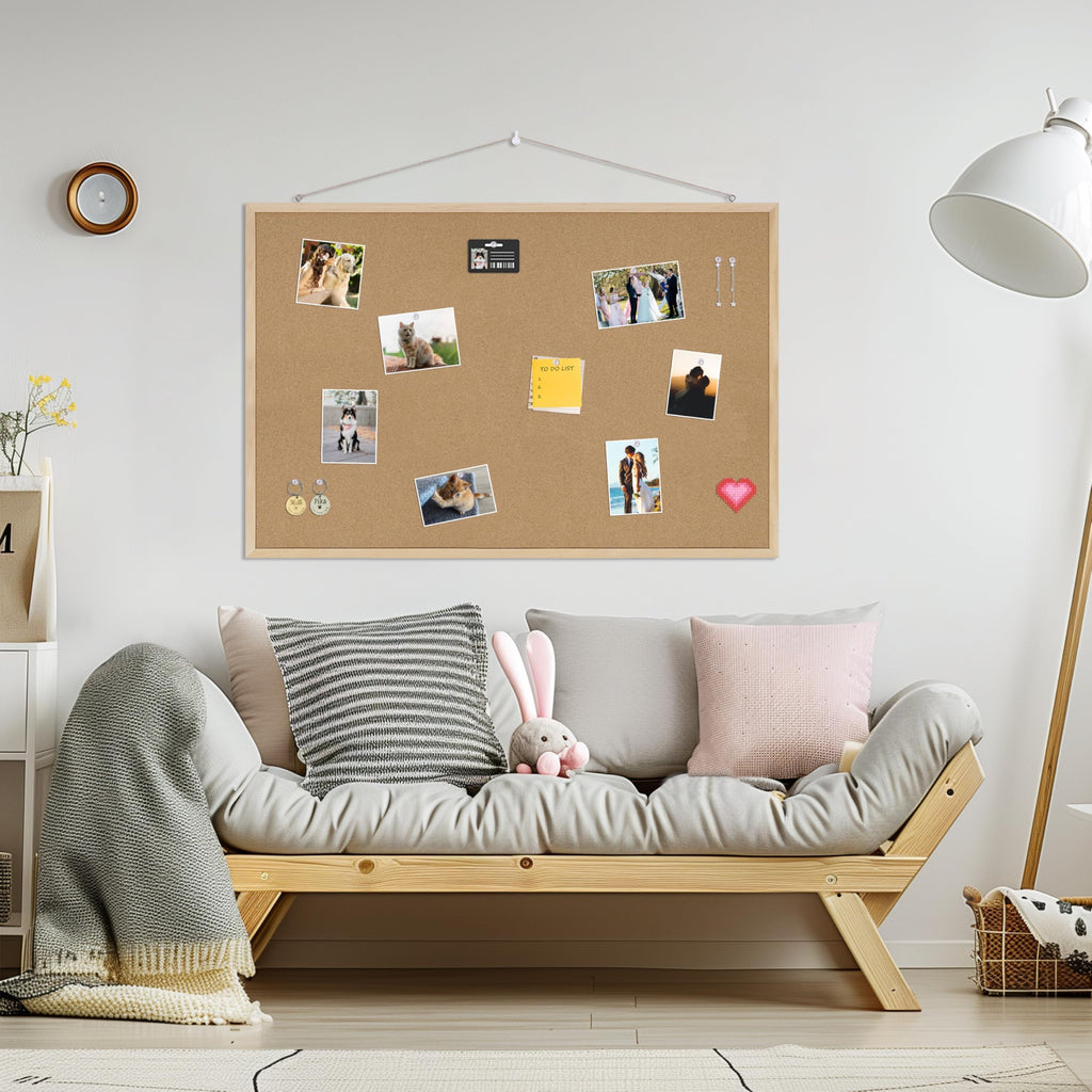 DAHAPYBOO Framed Cork Bulletin Board