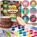 Wooden Painting Kit for Kids, Arts and Crafts Gift Set for Boys Girls 6-12
