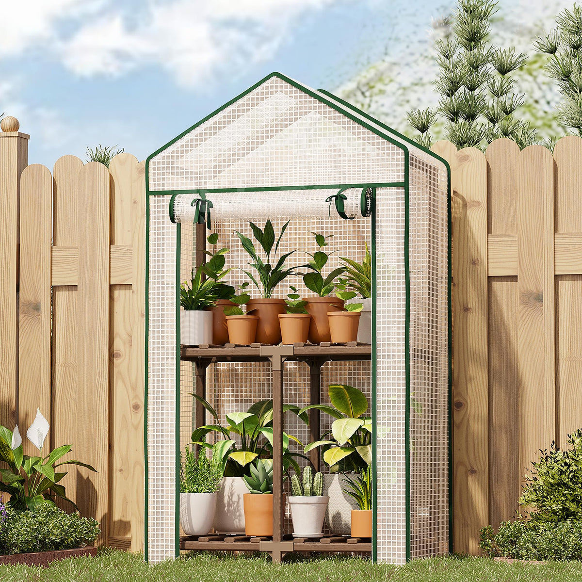Bamworld 2- and 3-Tier Mini Greenhouse with Optional Grow Light