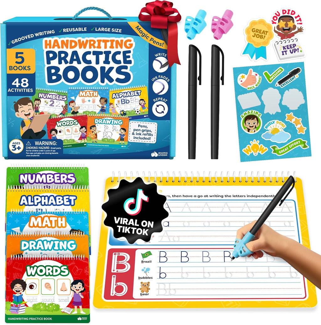 Magic Grooved Writing Practice Books for Kids 3-5 - Learning Gift for Kids