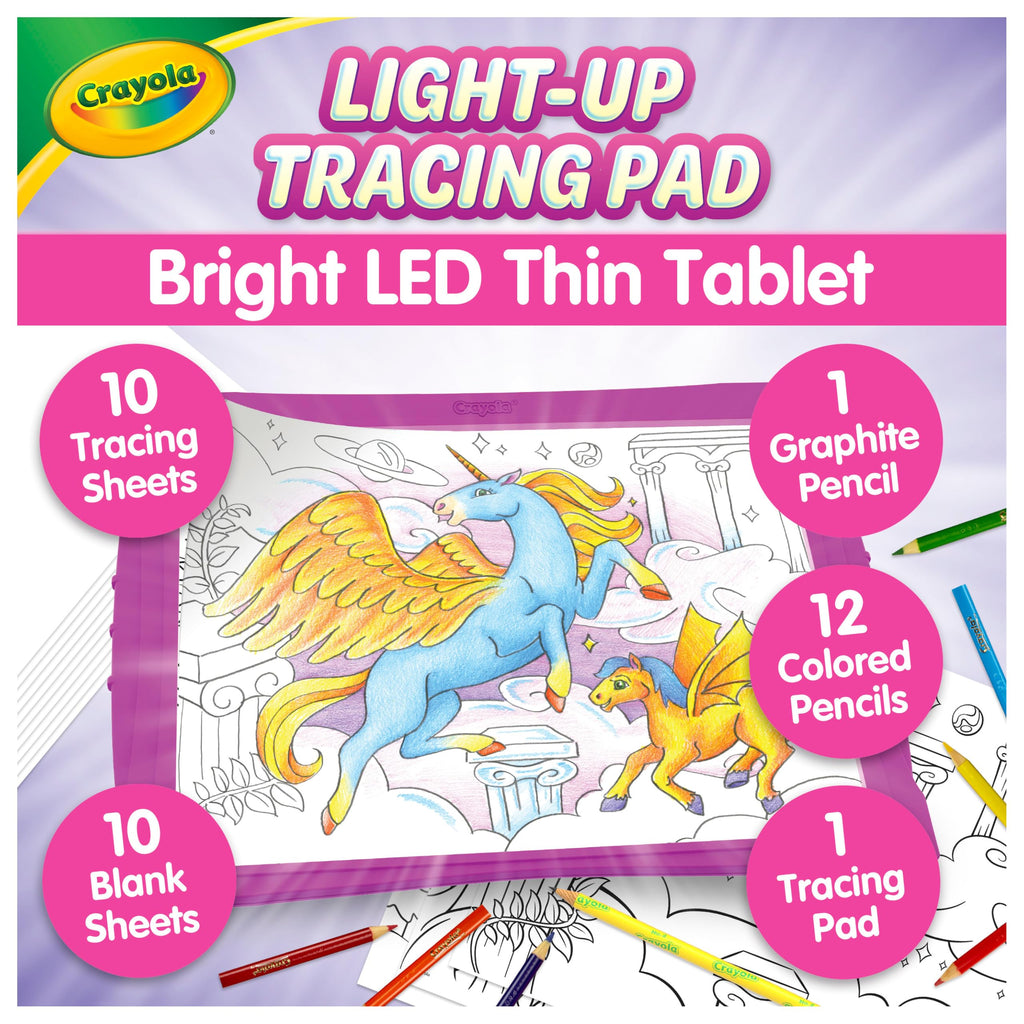 Crayola Light Up Tracing Pad - Blue, Drawing & Tracing Projector for Kids, Sketching Light Box Table, Toys for Kids, Gift for Girls & Boys, Ages 6+