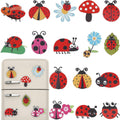 16 Pcs Ladybug Diamond Painting Magnets Kits Diamond Art Fridge Magnet Refrigerator Sticker Diamond Painting kit for Beginners Adults DIY Art Craft Gifts Home Decors