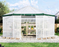 AMERLIFE 182.25 Sq Ft Hexagonal Walk-In Greenhouse (13.5 ft × 13.5 ft)