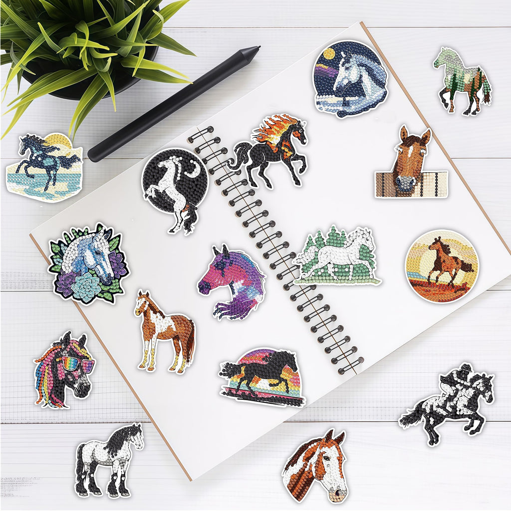 16 Pcs Ladybug Diamond Painting Magnets Kits Diamond Art Fridge Magnet Refrigerator Sticker Diamond Painting kit for Beginners Adults DIY Art Craft Gifts Home Decors