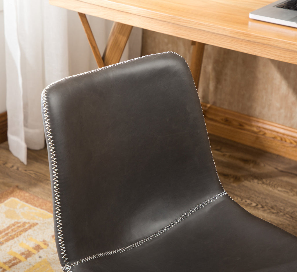Roundhill Furniture Cesena Faux Leather 360 Swivel Air Lift Office Chair, Brown