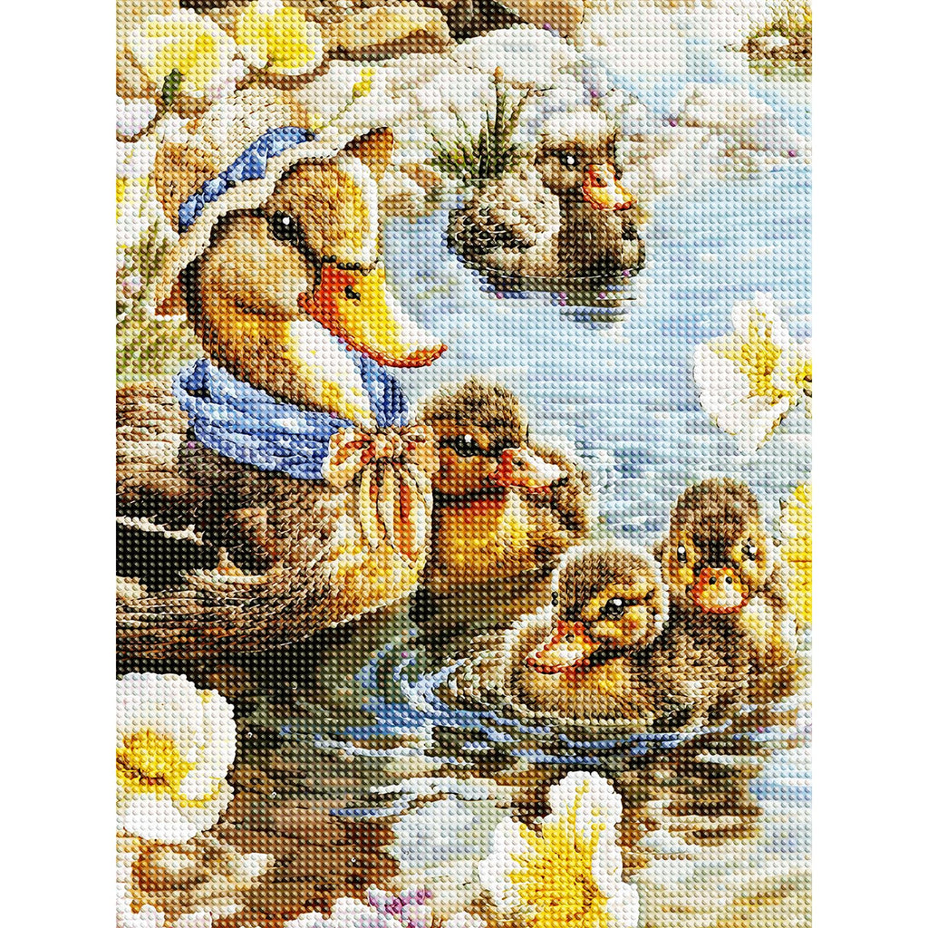 VICESESE 5D Diamond Painting Kit for Adults 12x16 Inch Diamond Art Set Cute Duck Animal Diamond Painting DIY Diamond Art Full Drill Crystal Painting for Home Wall Decor