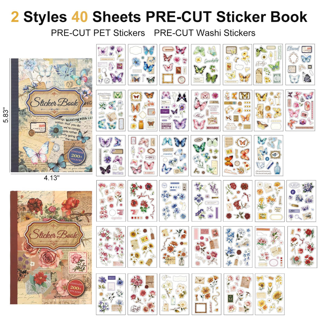 750 Pcs Stickers for Scrapbooking,Christmas Self-Adhesive Scrapbook Sticker
