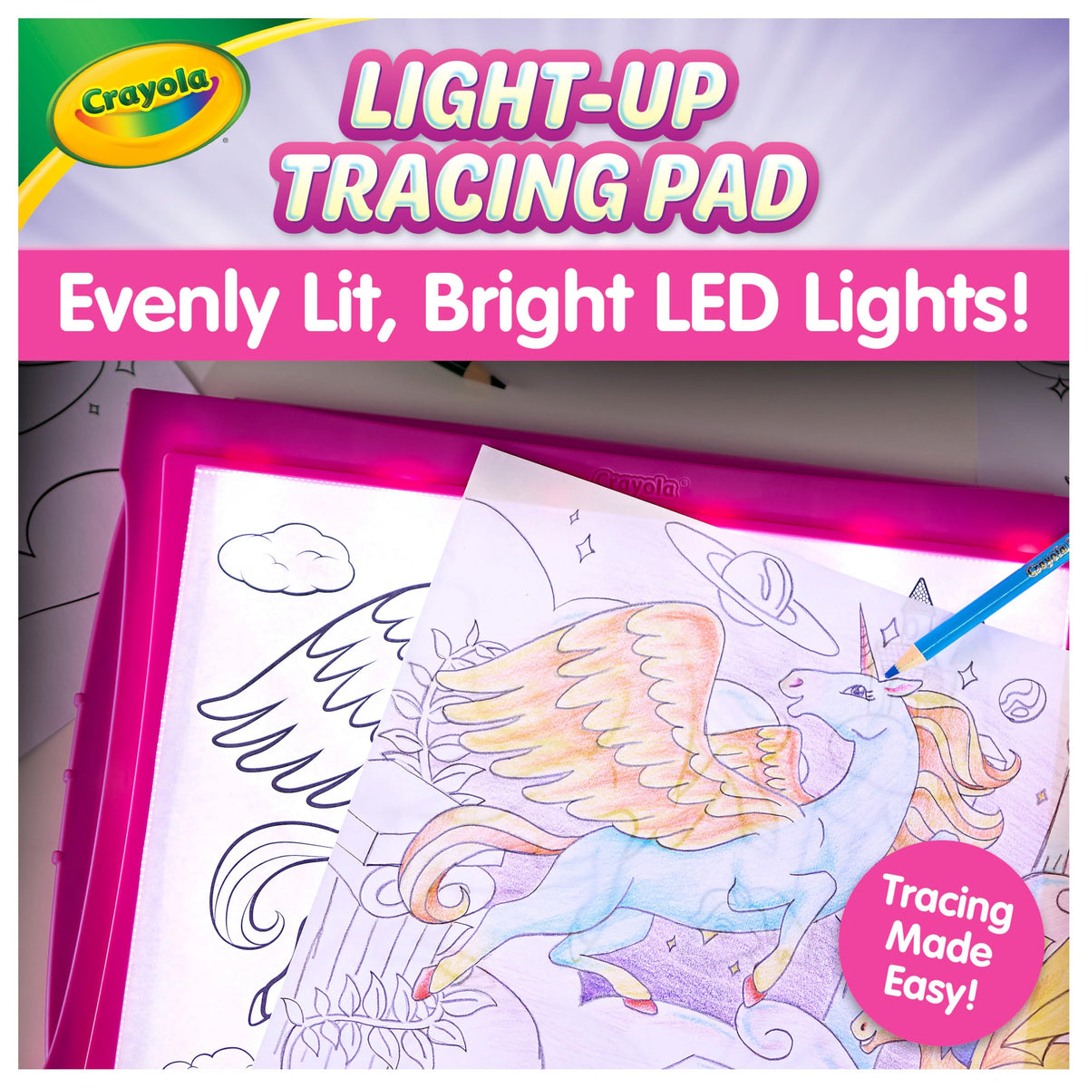 Crayola Light Up Tracing Pad - Blue, Drawing & Tracing Projector for Kids, Sketching Light Box Table, Toys for Kids, Gift for Girls & Boys, Ages 6+