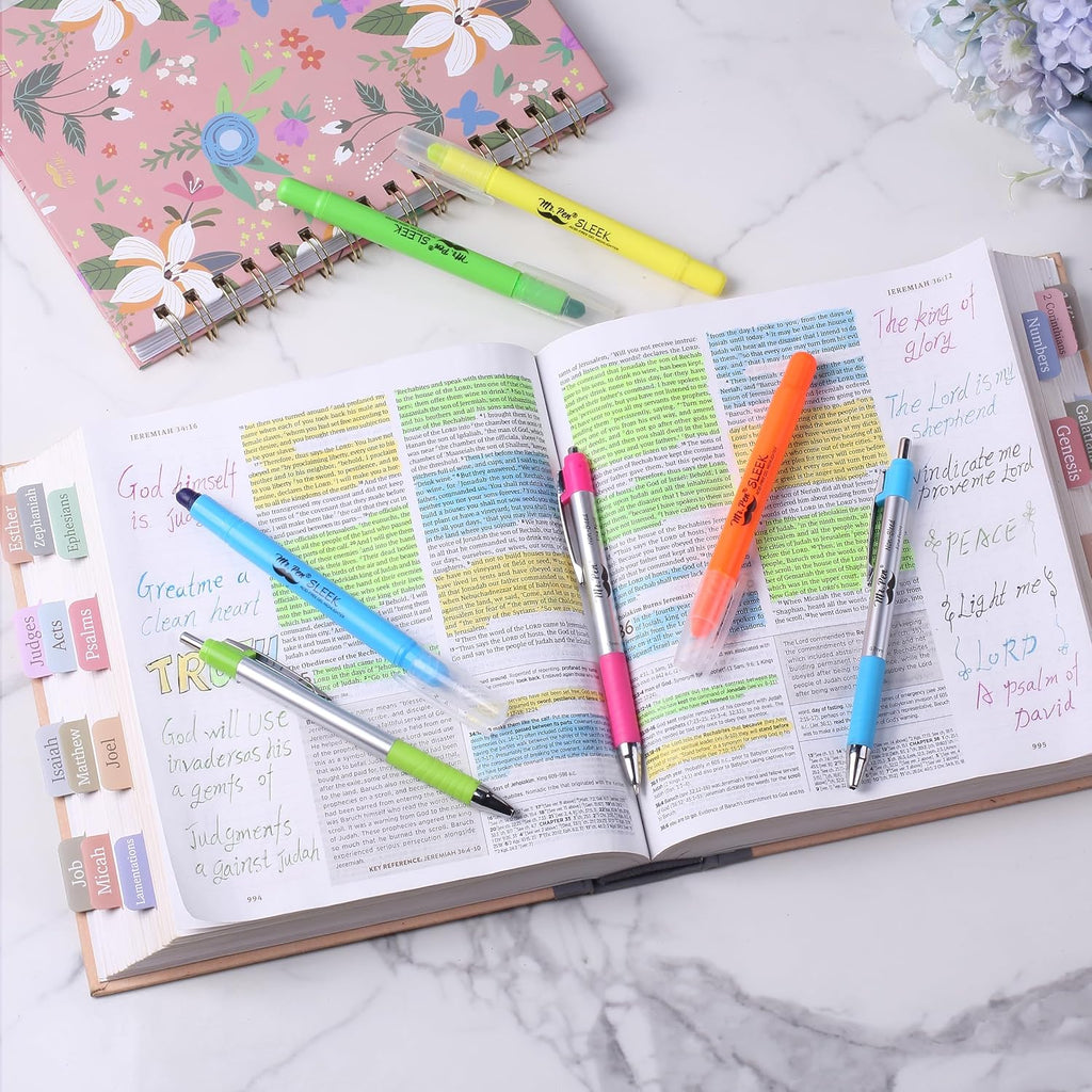 Mr. Pen- Bible Highlighters and Pens No Bleed, 8 Pack