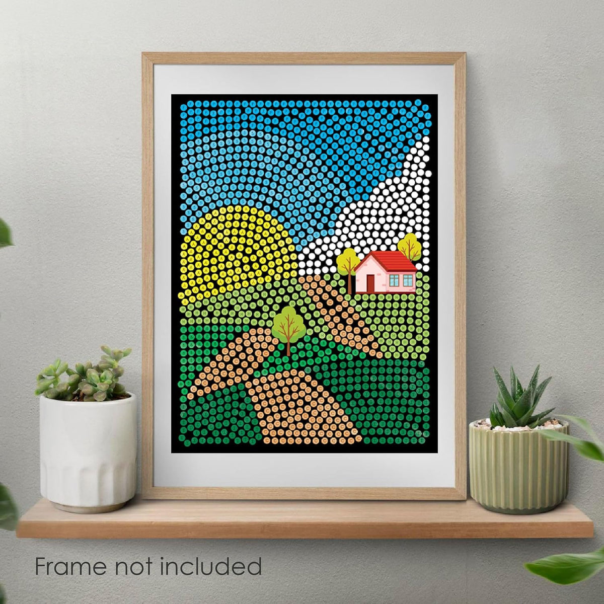 Imagimake Mystery Mosaic - Landscapes, Paint by Number Art Kit for Kids