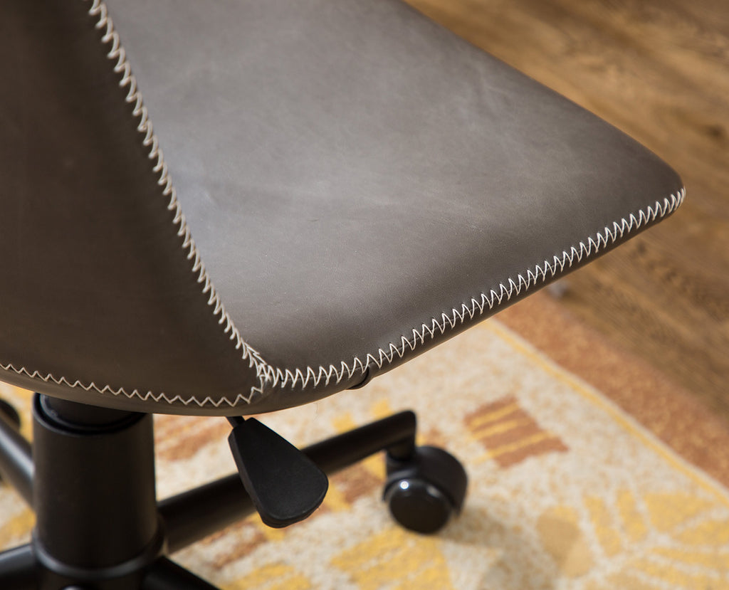 Roundhill Furniture Cesena Faux Leather 360 Swivel Air Lift Office Chair, Brown