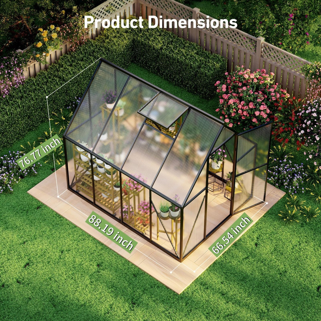 Windproof Tunnel Greenhouse with Thermometer (Multiple Sizes)