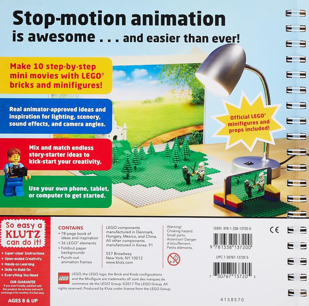 Klutz: LEGO Make Your Own Movie Stop-Motion Kit (Ages 8+)