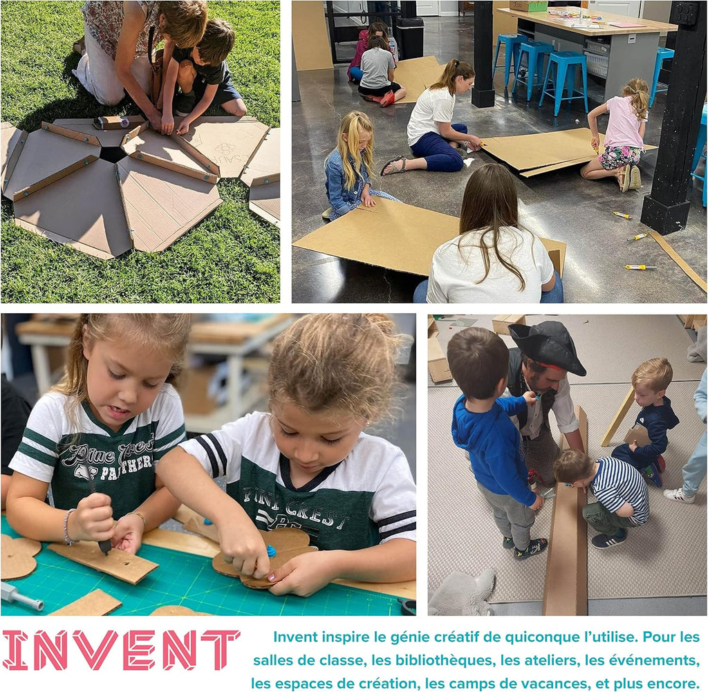 Makedo Invent Cardboard Construction Kit (Ages 5+, 360 Pieces)