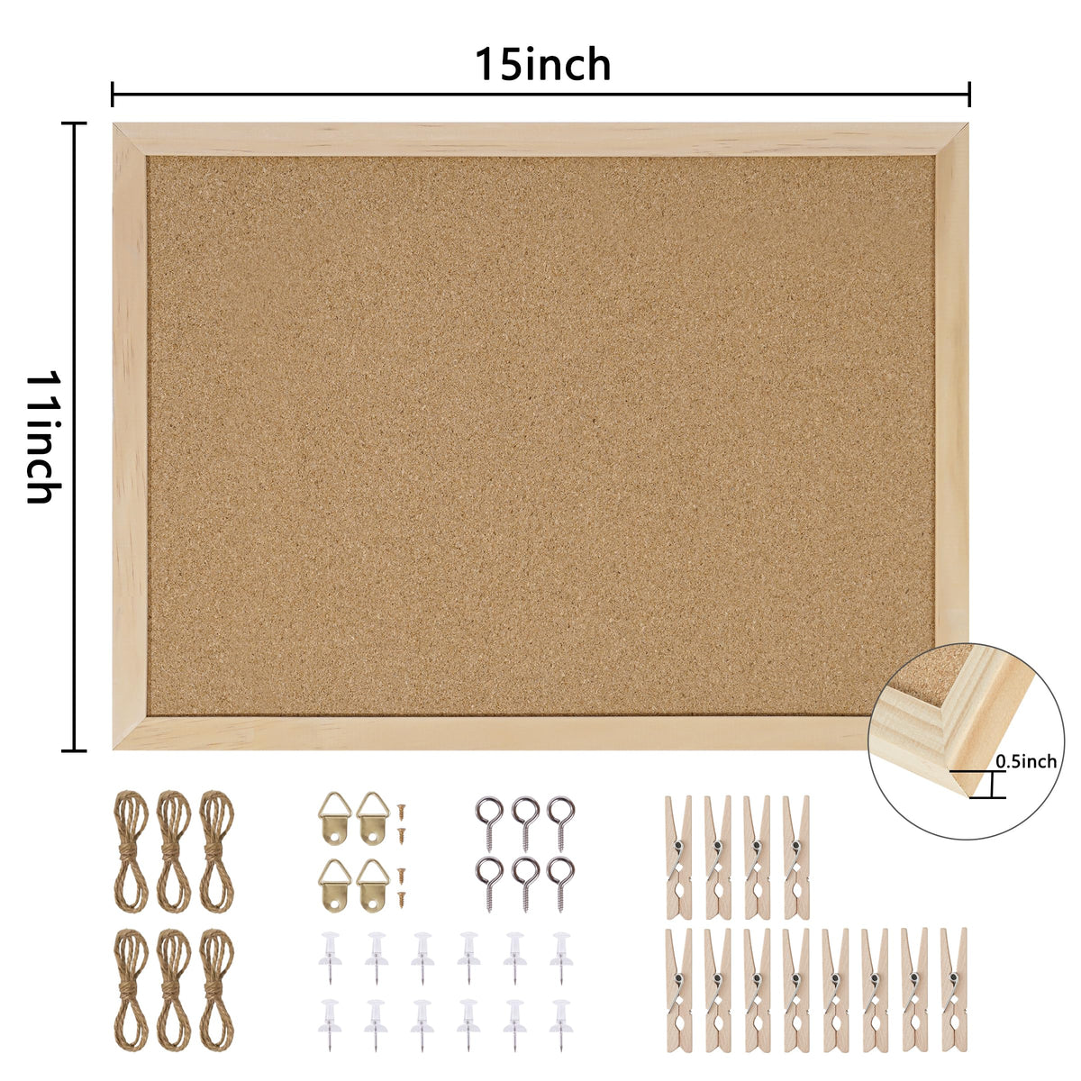 DAHAPYBOO Framed Cork Bulletin Board