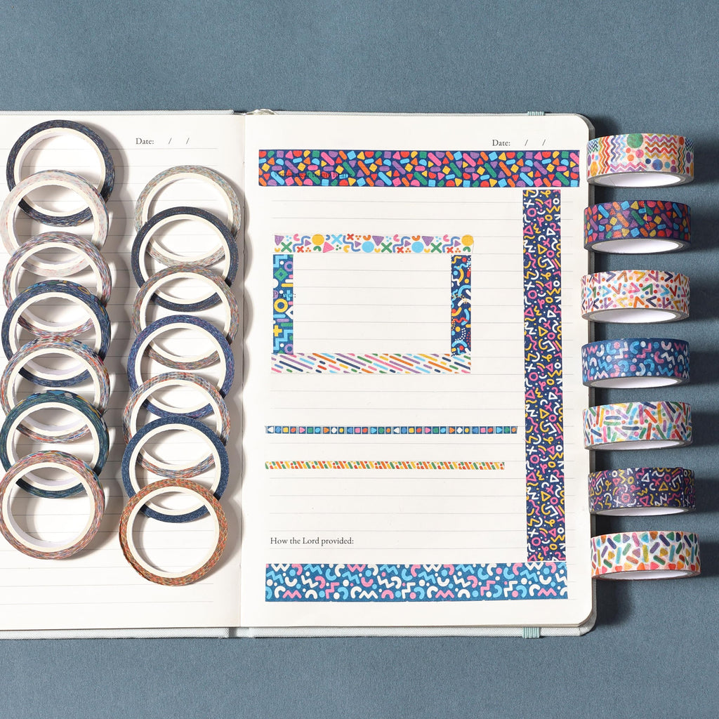 Mr. Pen- Washi Tape Set, 21 Rolls, Assorted Sizes, Floral