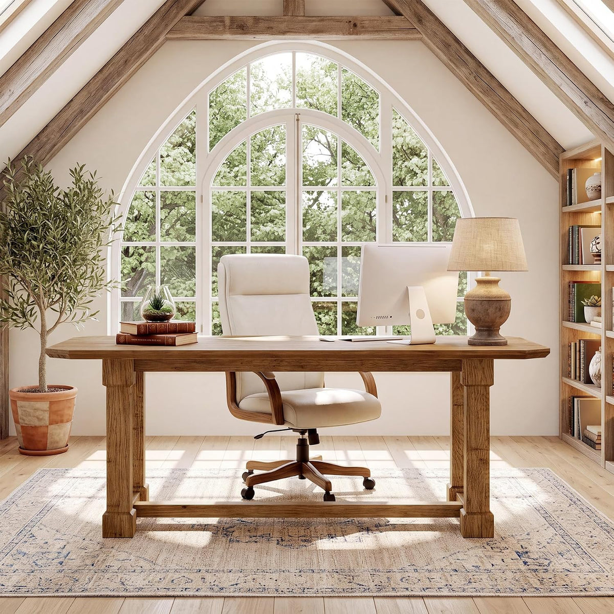 TRIBEWOOD 63-Inch Solid Fir Student Desk