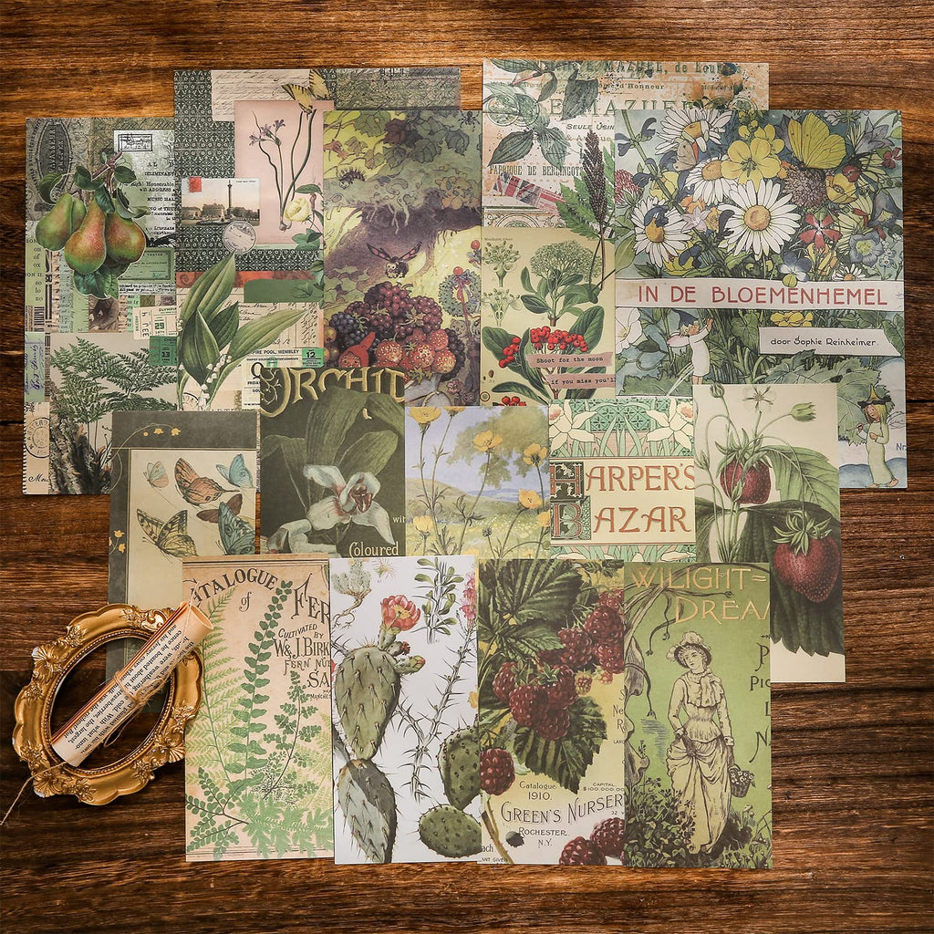 emmoolife 348 Pcs Scrapbooking Supplies Kit, Vintage Aesthetic Scrapbook Kit for Bullet Junk Journal, Stationery, A6 Grid Notebook, DIY Journaling Supplies, Birthday Craft Gift for Teen Girl Women