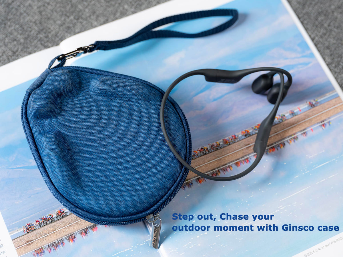 Ginsco Universal Bone Conduction Headphones Case Compatible with SHOKZ New OpenRun Pro 2/Pro 2 Mini/OpenRun/OpenSwim Open-Ear Sport Headphones, Compatible with CXK/Raycon/BAICLUD/MRYTKY (Green)